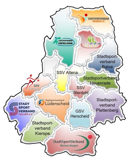 Karte des MK mit allen SSV GSV